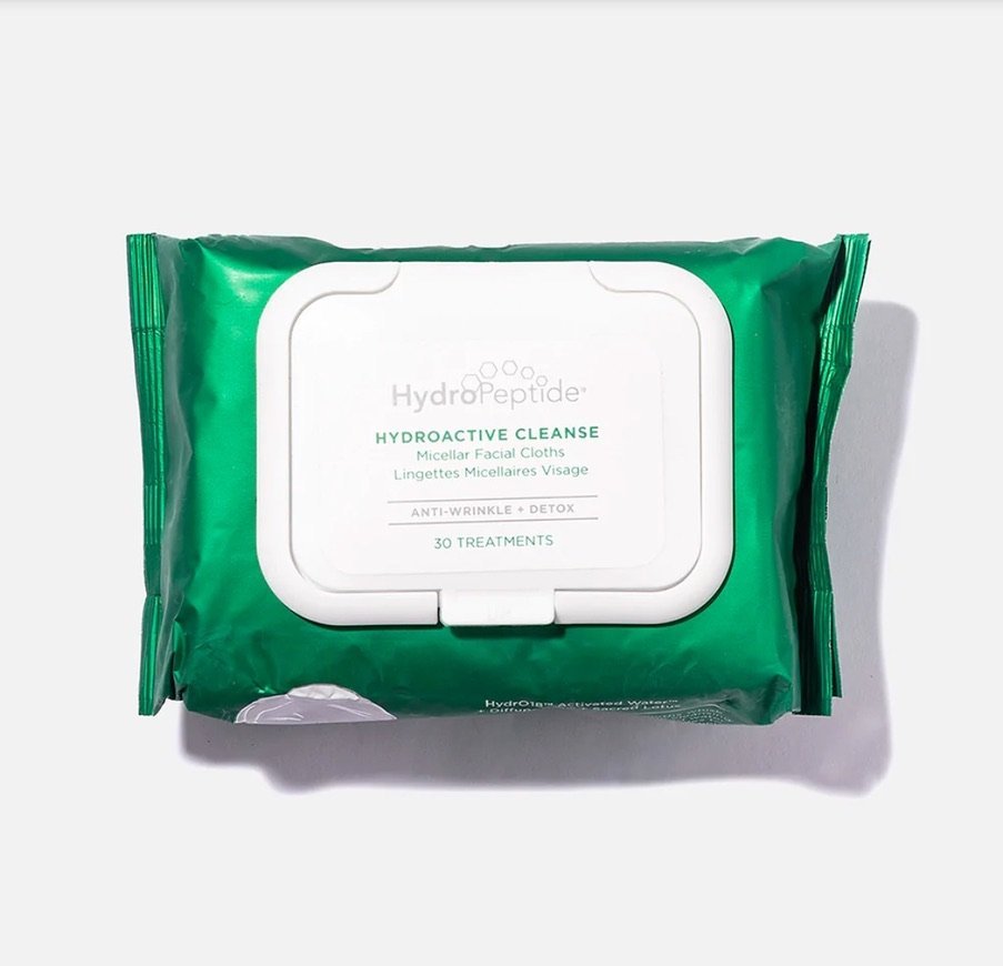 HYDROPEPTIDE HYDROACTIVE CLEANSE MICELLAR CLEANSING CLOTHS 30 TREATMENTS - MEDLOFT