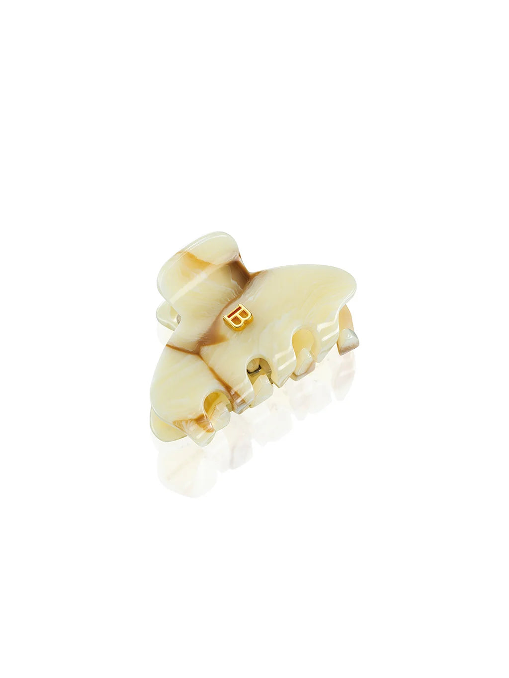 BALMAIN LIMITED EDITION CELLULOSE ACETATE PINCE A CHEVEUX SMALL MARBLE