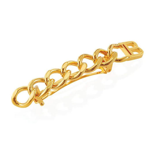 BALMAIN 18K GOLD PLATED CHAIN BARRETTE POUR CHEVEUX MEDIUM - MEDLOFT