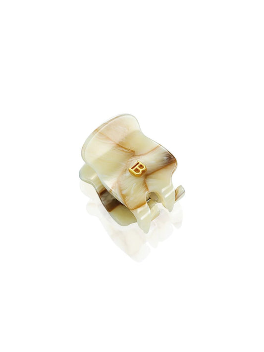 BALMAIN LIMITED EDITION CELLULOSE ACETATE PINCE A CHEVEUX EXTRA SMALL MARBLE - MEDLOFT