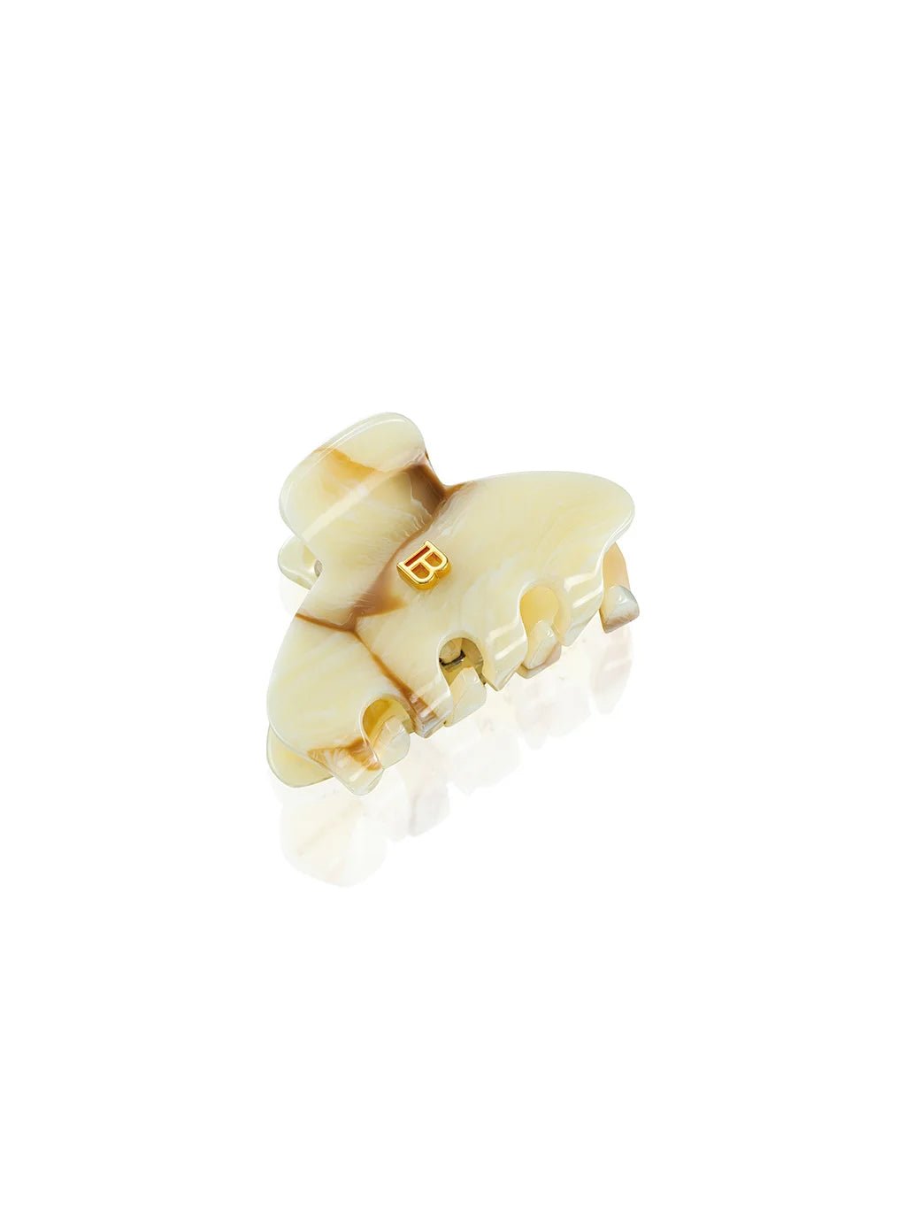 BALMAIN LIMITED EDITION CELLULOSE ACETATE PINCE A CHEVEUX SMALL MARBLE - MEDLOFT