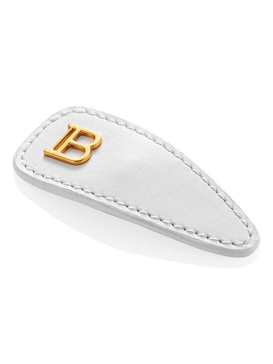 BALMAIN PRINTEMPS LEATHER SNAP HAIR CLIP - MEDLOFT